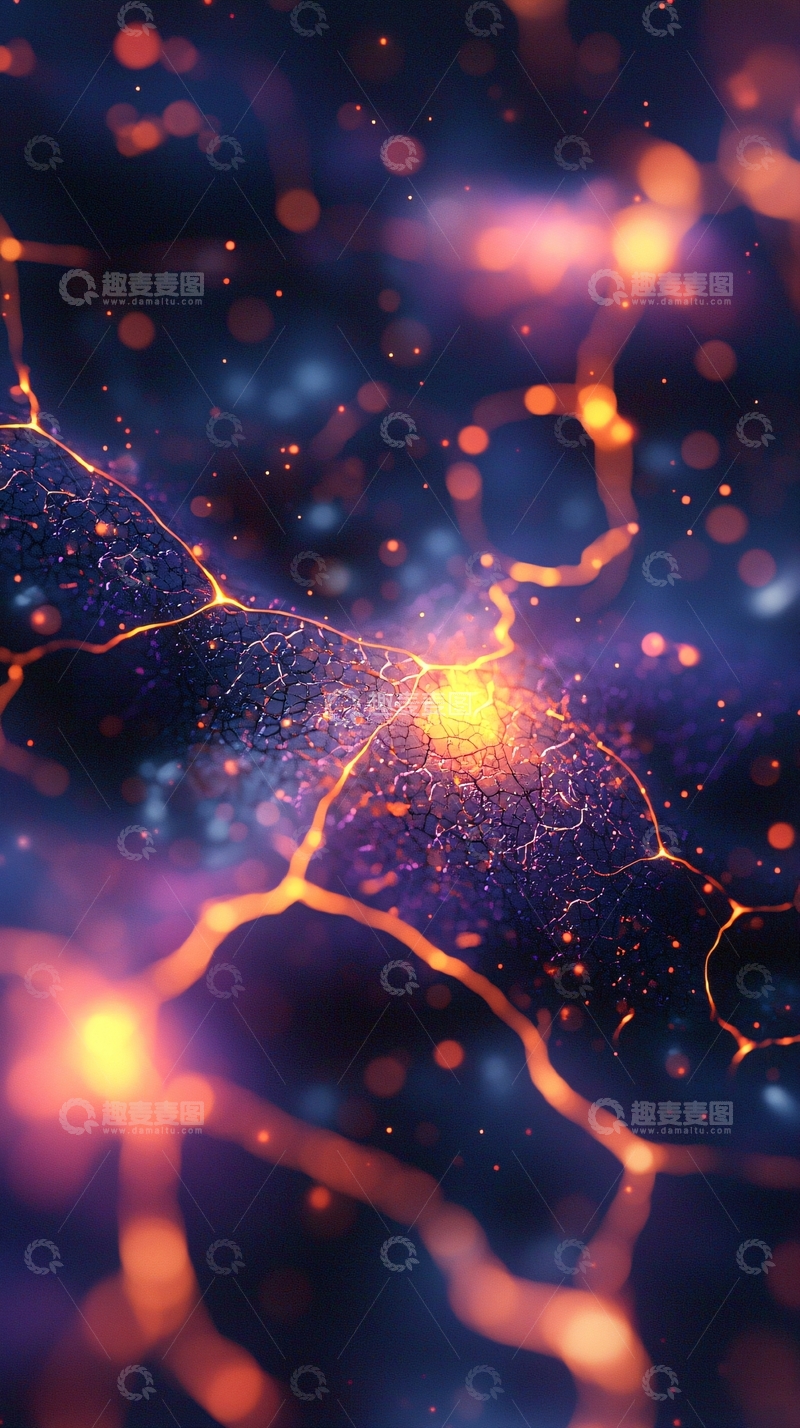 高清大图下载【趣麦麦图】抽象发光线条组成的图案