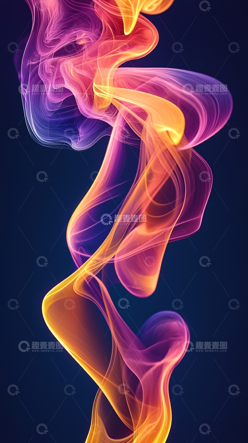 高清大图下载【趣麦麦图】彩色烟雾抽象背景