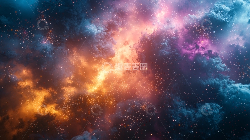 高清大图下载【趣麦麦图】梦幻星云色彩斑斓