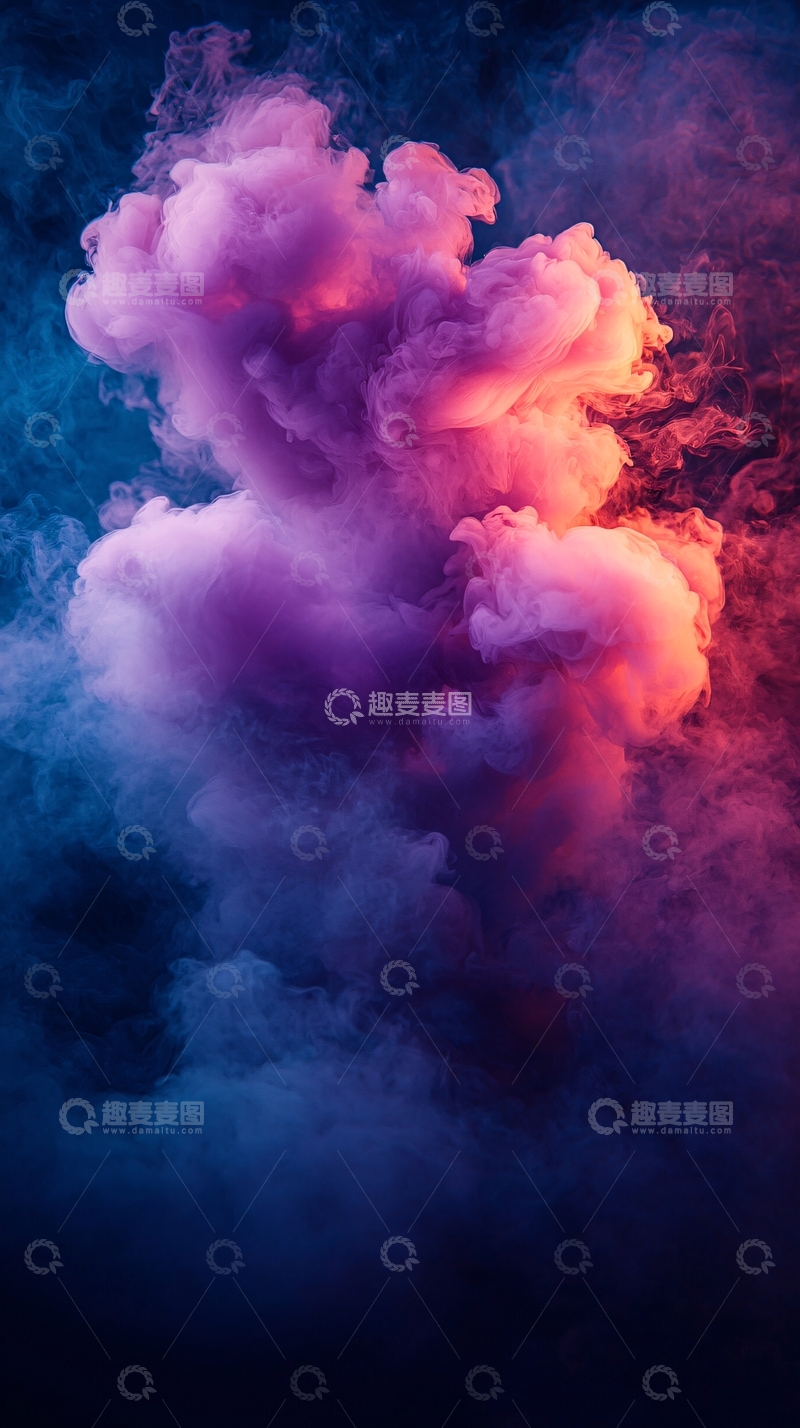 高清大图下载【趣麦麦图】彩色烟雾弥漫背景