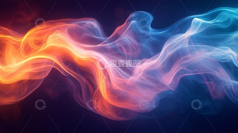 高清大图下载【趣麦麦图】流动的火焰和冰霜效果