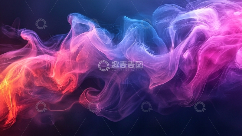 高清大图下载【趣麦麦图】彩色烟雾缠绕