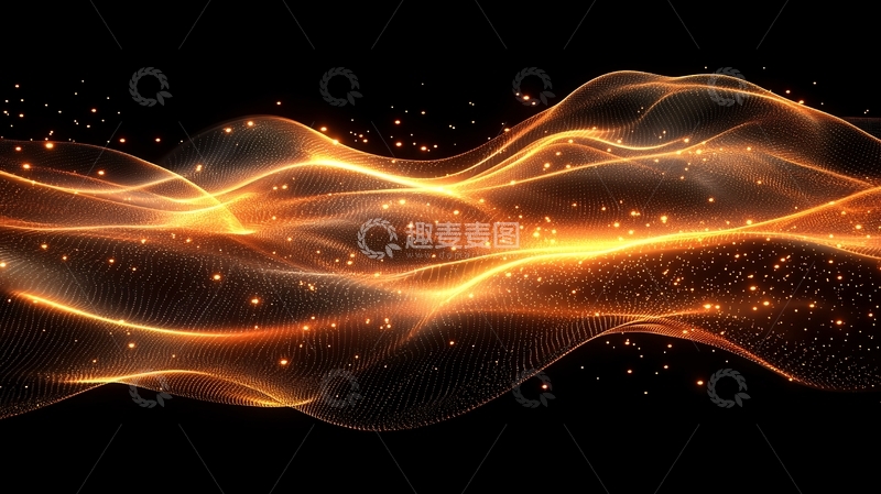 高清大图下载【趣麦麦图】金色光线流动