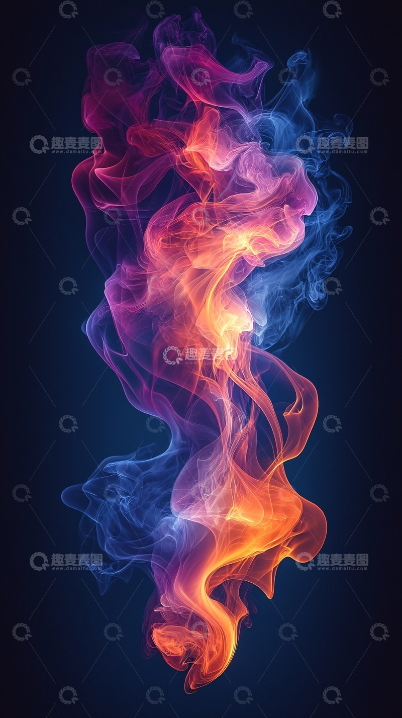 高清大图下载【趣麦麦图】彩色烟雾抽象背景