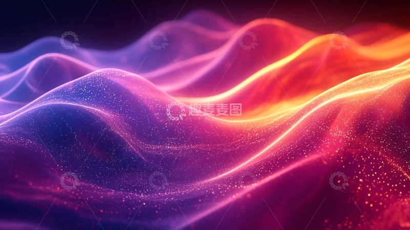高清大图下载【趣麦麦图】彩色光波纹理背景