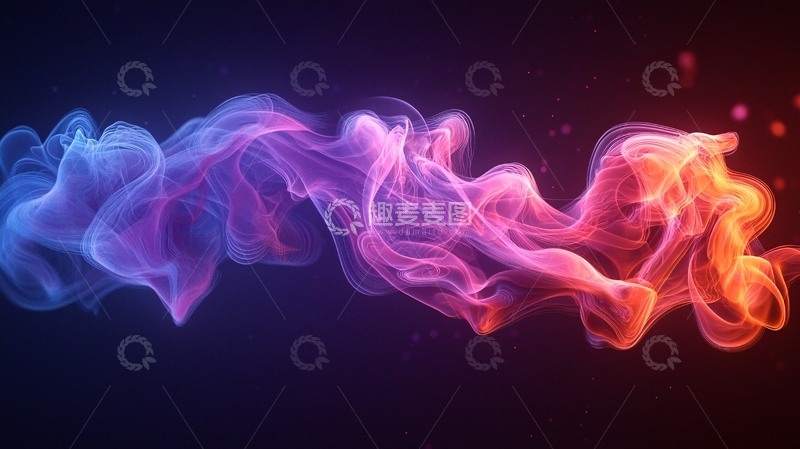 高清大图下载【趣麦麦图】彩色烟雾缭绕的背景