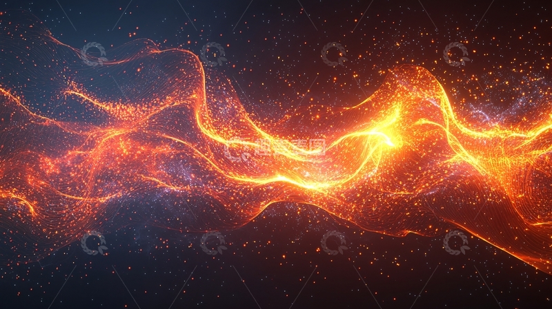 高清大图下载【趣麦麦图】火焰般的抽象光线