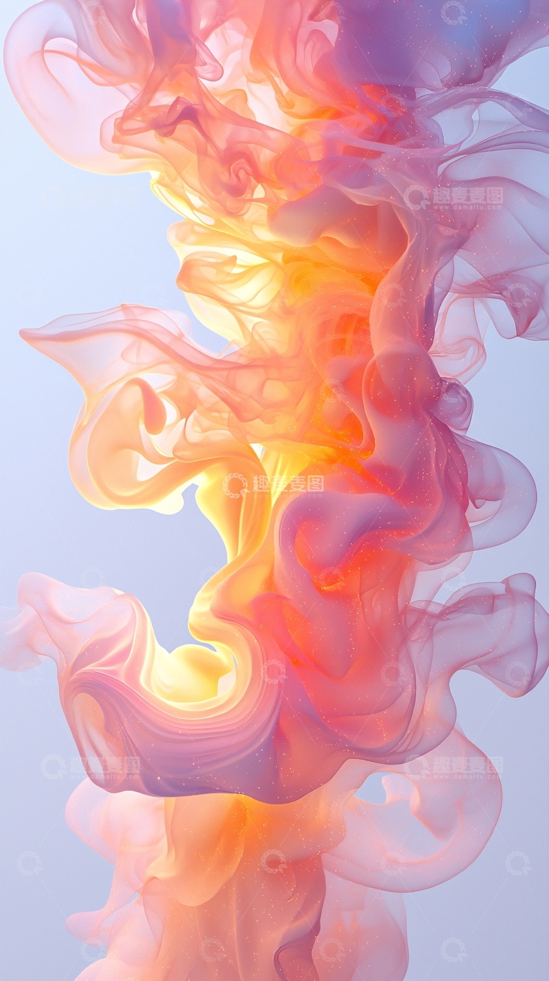 高清大图下载【趣麦麦图】水彩烟雾般柔和色彩