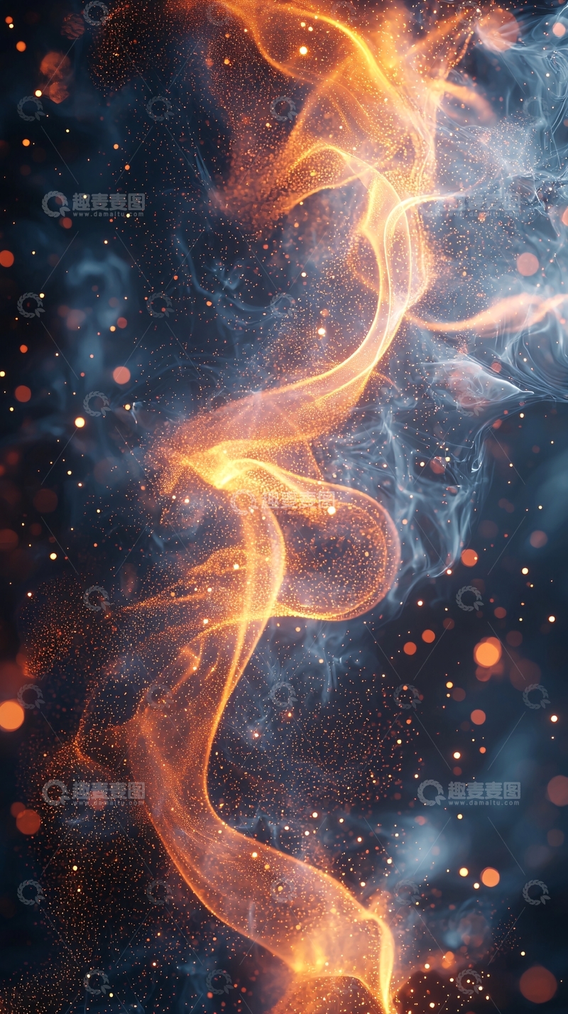 高清大图下载【趣麦麦图】火焰烟雾交织的梦幻景象