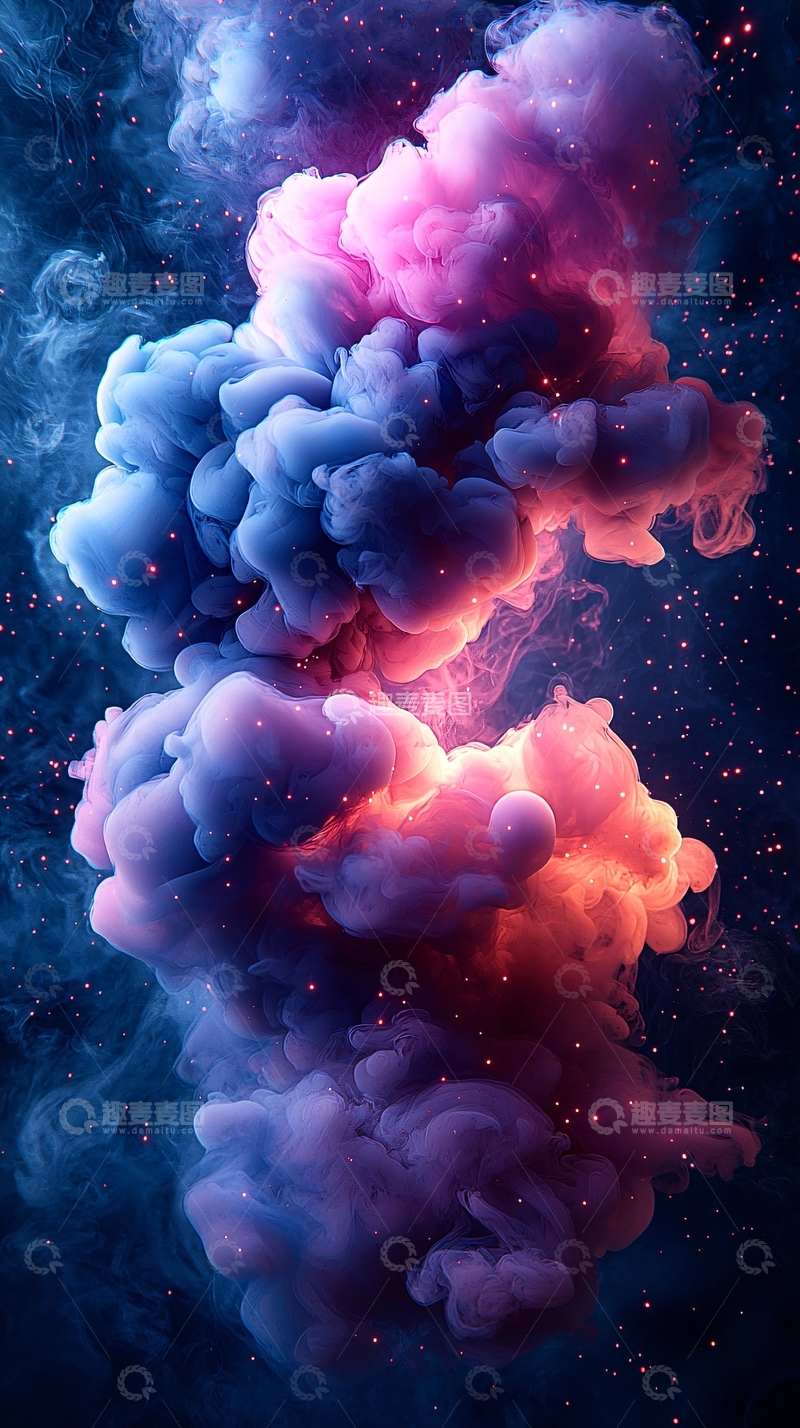 高清大图下载【趣麦麦图】彩色烟雾抽象背景