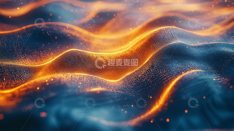 高清大图下载【趣麦麦图】火焰和水流动融合的抽象背景