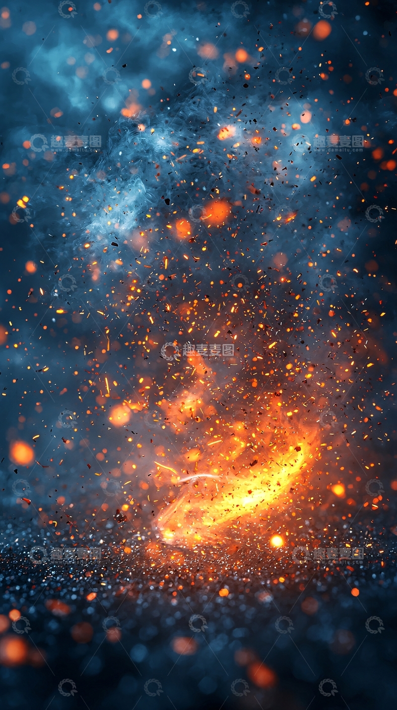 高清大图下载【趣麦麦图】火焰与星空下的尘埃