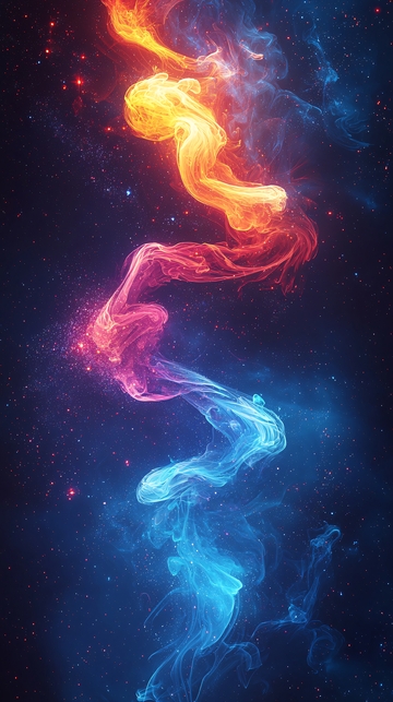色彩绚丽的烟雾星云