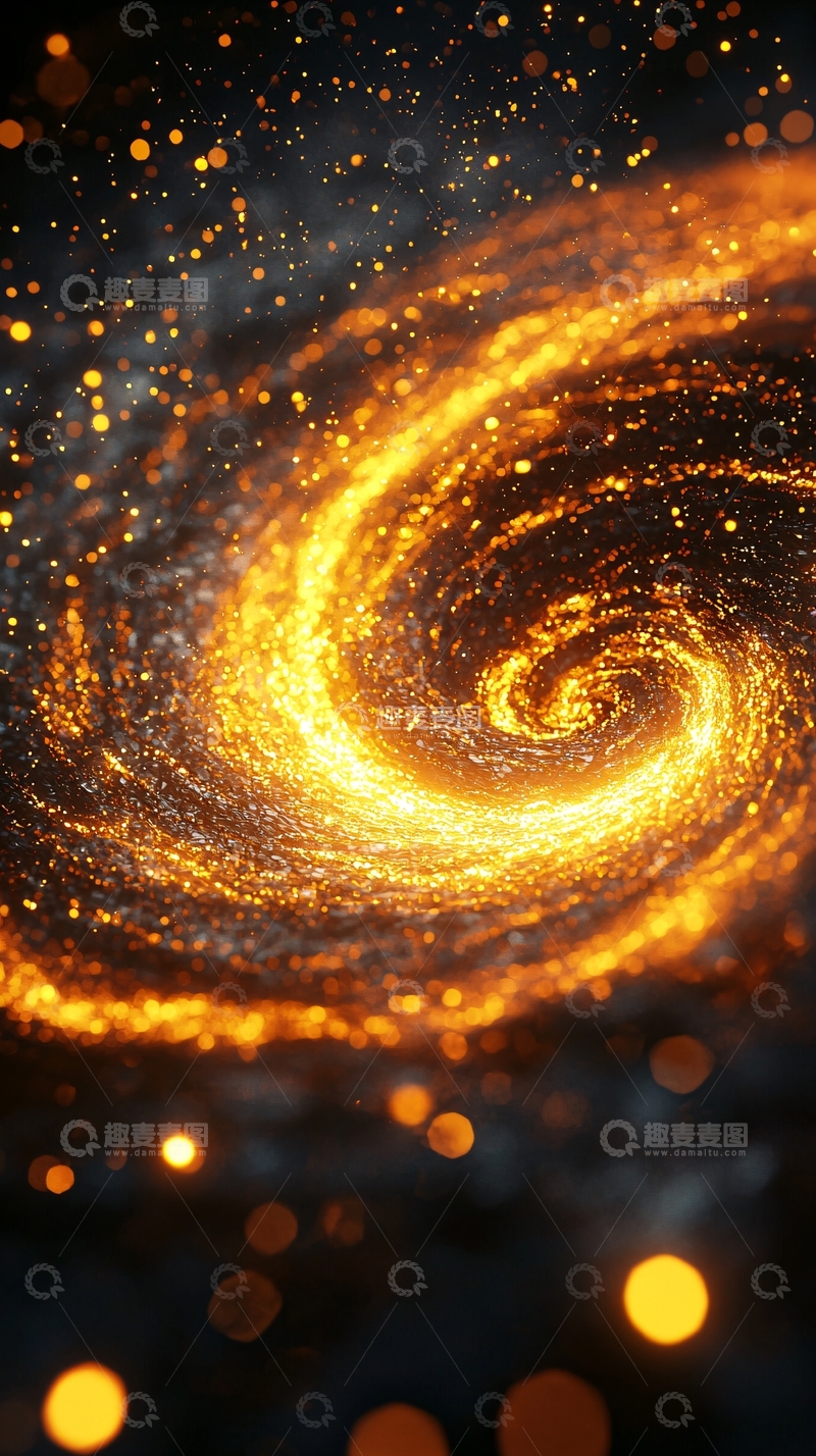 高清大图下载【趣麦麦图】金色漩涡星系