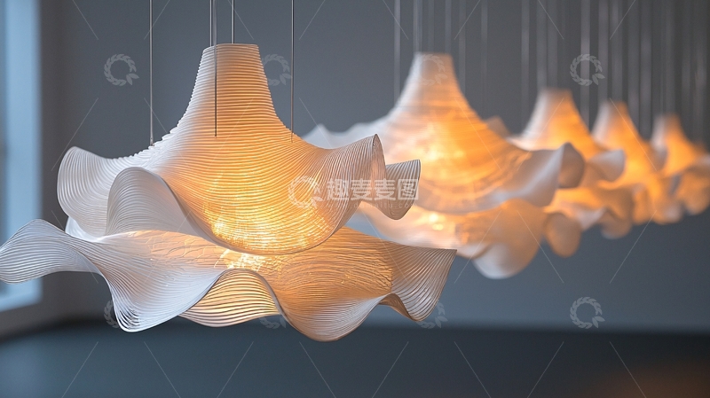 高清大图下载【趣麦麦图】优雅花朵造型灯具