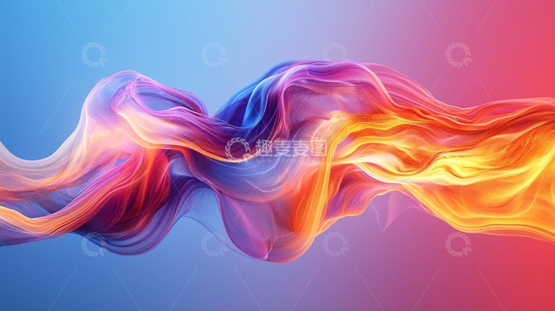 高清大图下载【趣麦麦图】绚丽色彩流体抽象艺术