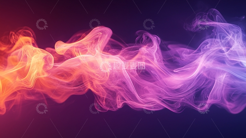 高清大图下载【趣麦麦图】彩色烟雾抽象背景