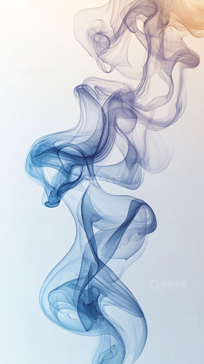 高清大图下载【趣麦麦图】蓝色烟雾抽象背景