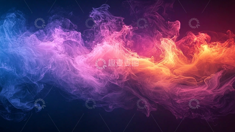 高清大图下载【趣麦麦图】梦幻般的彩色烟雾背景