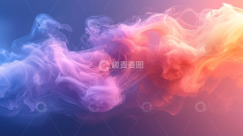 高清大图下载【趣麦麦图】彩色烟雾扩散融合