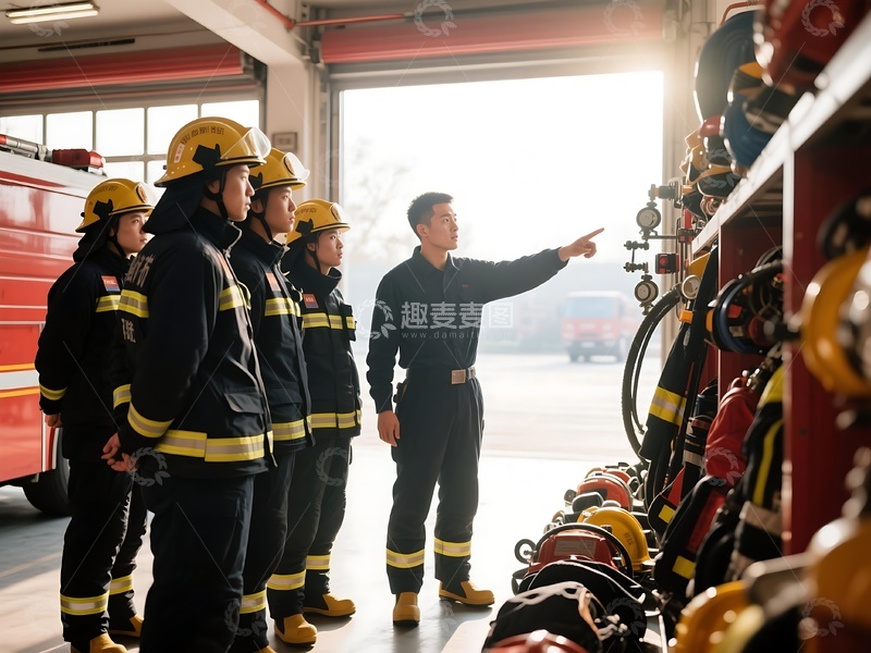 高清大图下载【趣麦麦图】消防员室内装备整理与交流