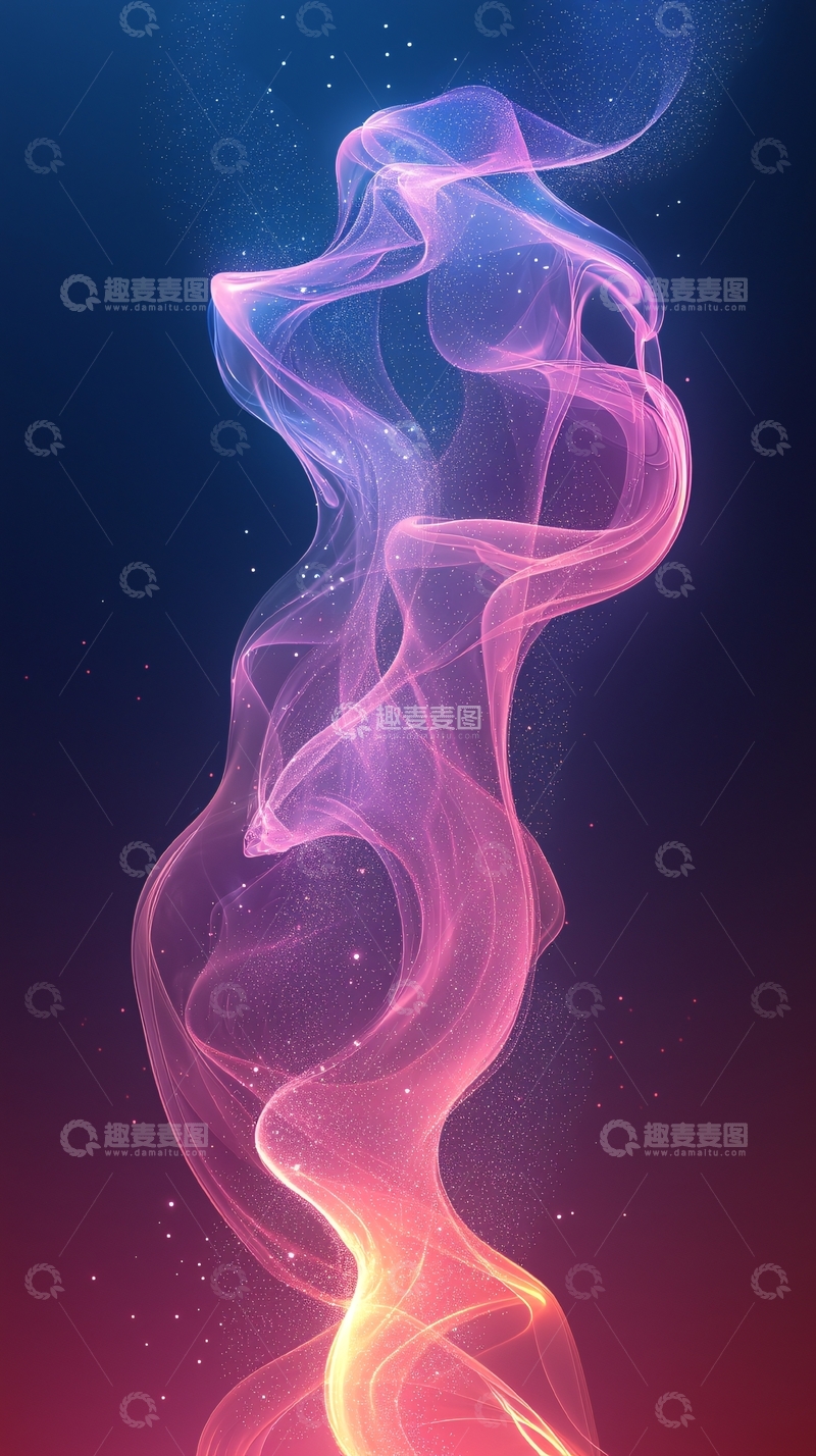 高清大图下载【趣麦麦图】抽象渐变曲线