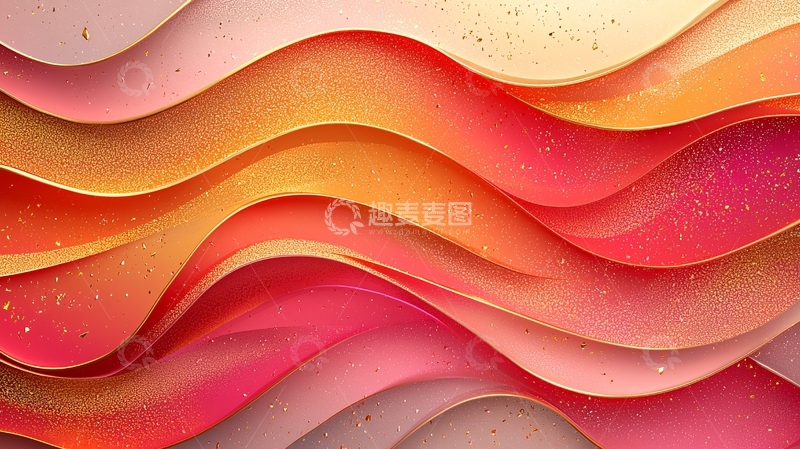 高清大图下载【趣麦麦图】抽象波浪渐变背景