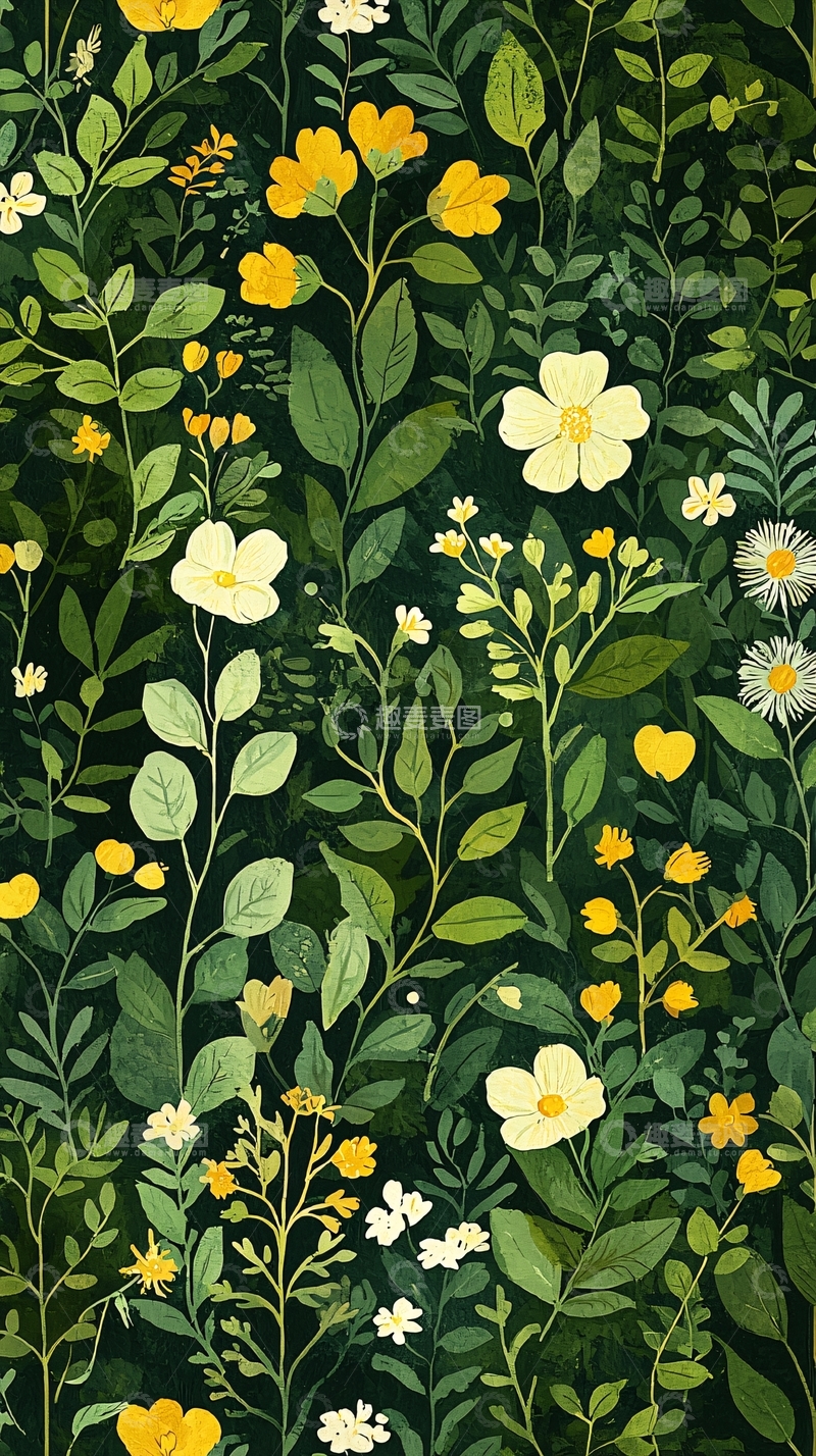 高清大图下载【趣麦麦图】繁花盛开的绿色植物壁纸