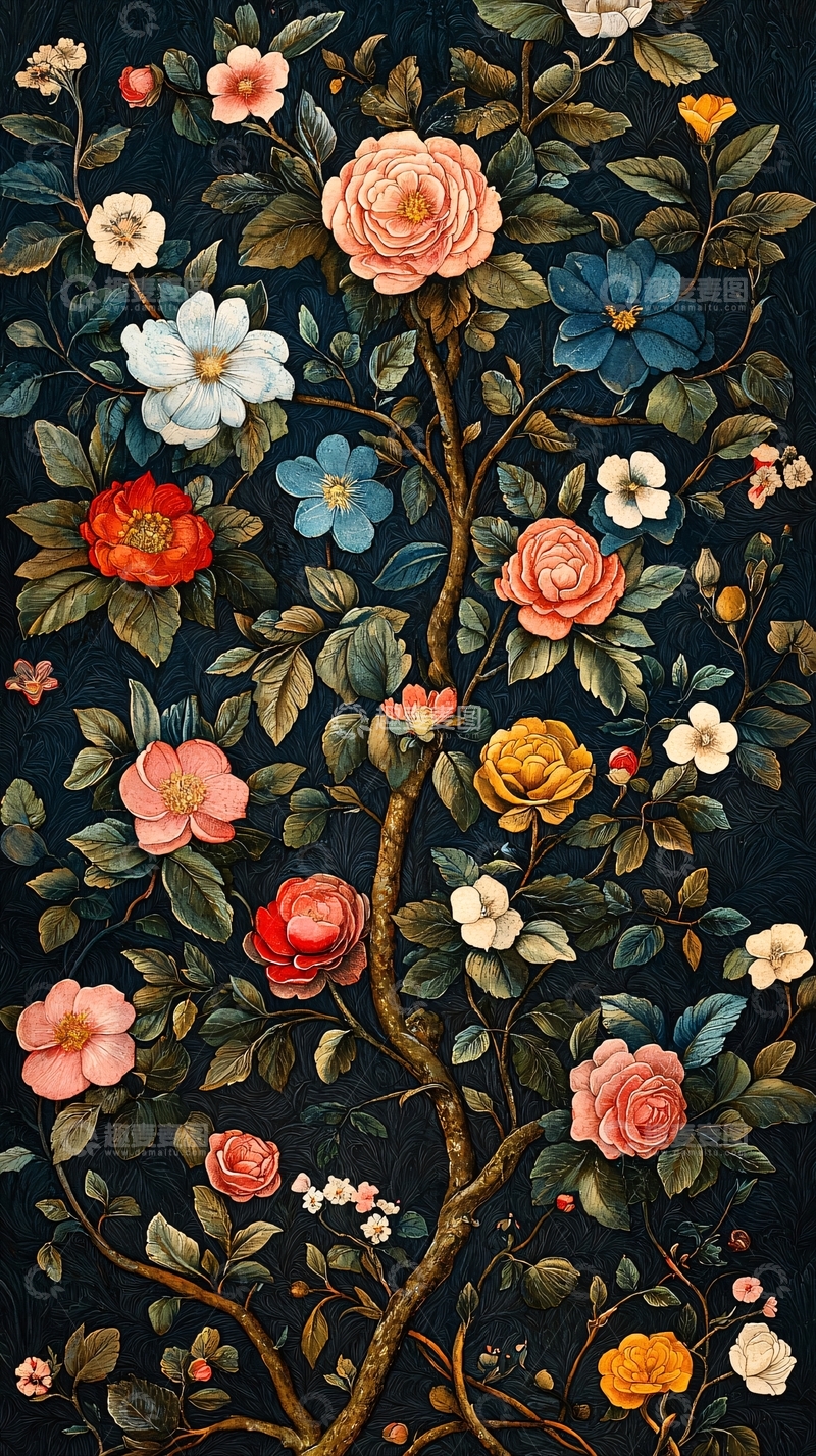 高清大图下载【趣麦麦图】繁花盛开的树