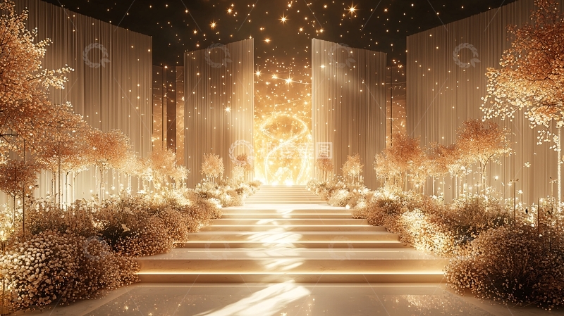 高清大图下载【趣麦麦图】金色梦幻舞台