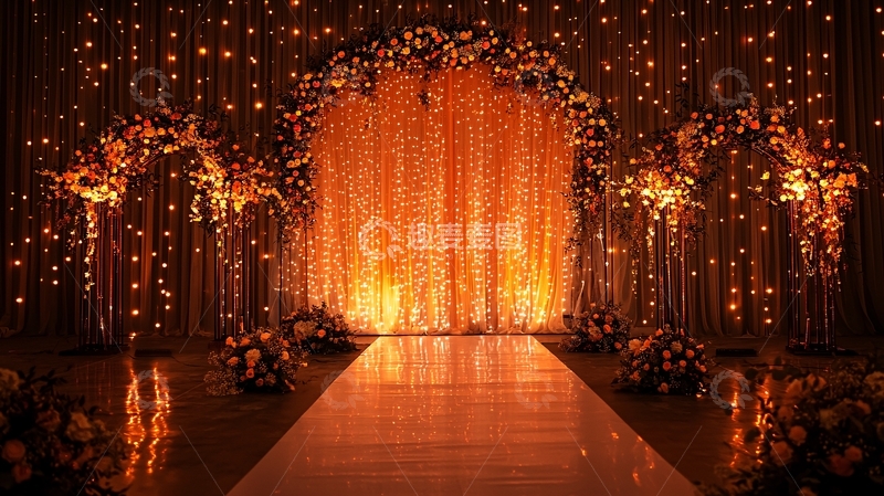 高清大图下载【趣麦麦图】浪漫婚礼场景搭建