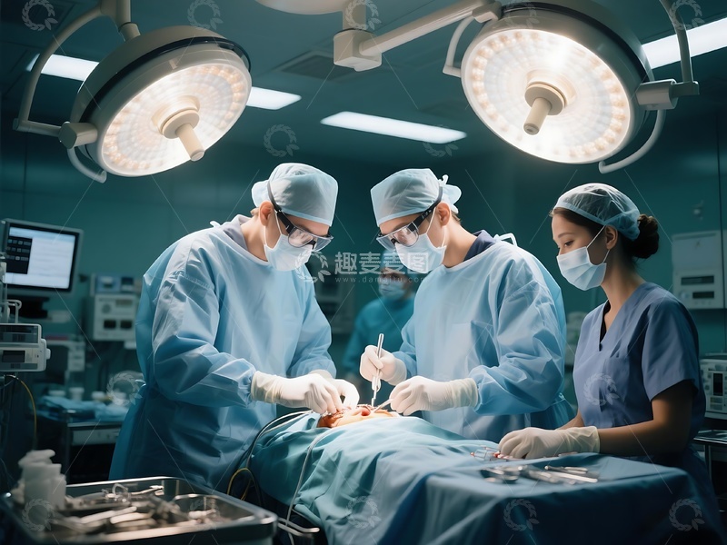 高清大图下载【趣麦麦图】医护团队手术室手术操作瞬间