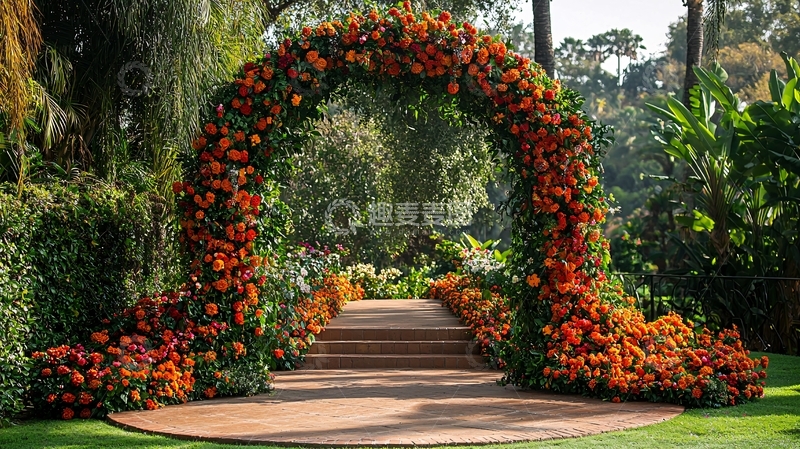 高清大图下载【趣麦麦图】花卉拱门高清图片