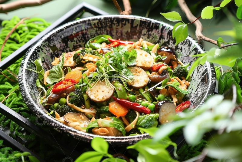 高清大图下载【趣麦麦图】一盘美味的凉拌沙拉