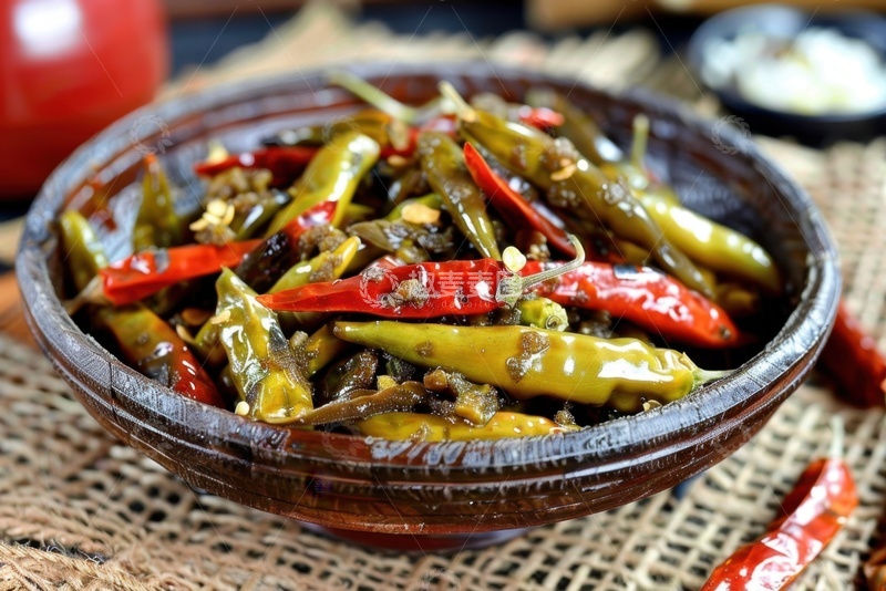 高清大图下载【趣麦麦图】一碗泡椒辣椒