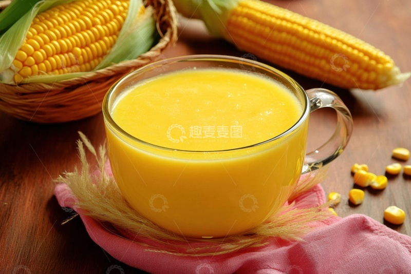 高清大图下载【趣麦麦图】鲜榨玉米汁饮品