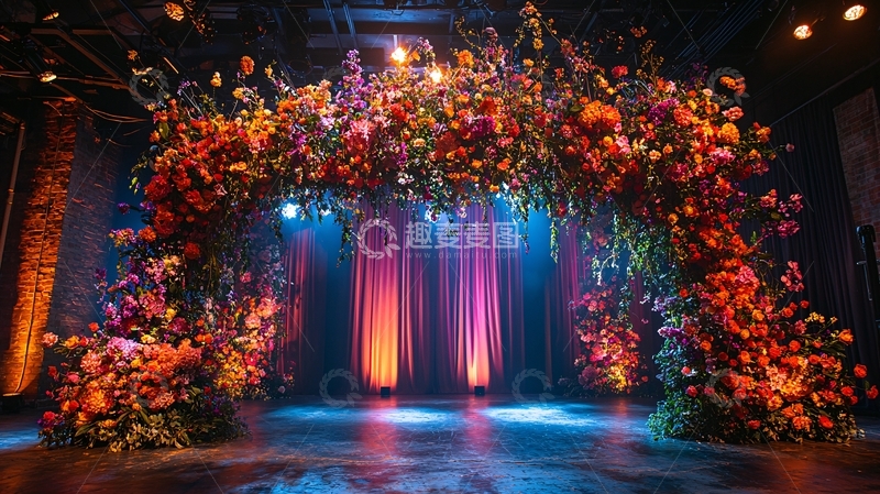 高清大图下载【趣麦麦图】鲜花拱门舞台