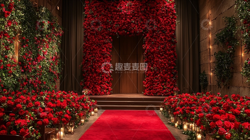 高清大图下载【趣麦麦图】红玫瑰婚礼高清图片