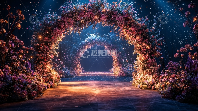 高清大图下载【趣麦麦图】花卉拱门高清图片