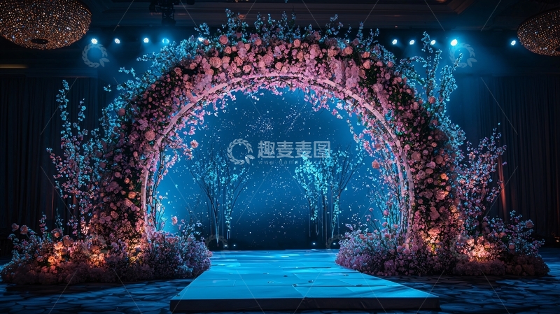 高清大图下载【趣麦麦图】浪漫星空主题婚礼拱门