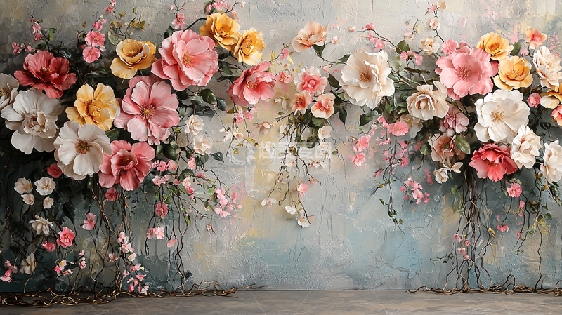 高清大图下载【趣麦麦图】粉色白色花朵