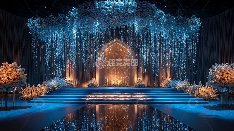 高清大图下载【趣麦麦图】蓝色婚礼舞台