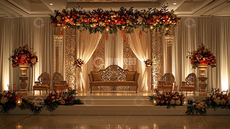 高清大图下载【趣麦麦图】豪华婚礼舞台背景