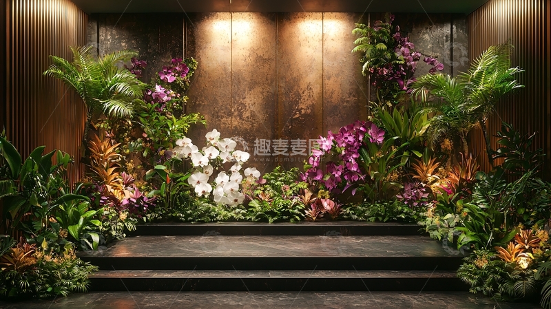 高清大图下载【趣麦麦图】豪华热带植物背景