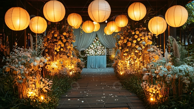 高清大图下载【趣麦麦图】浪漫花园婚礼装饰