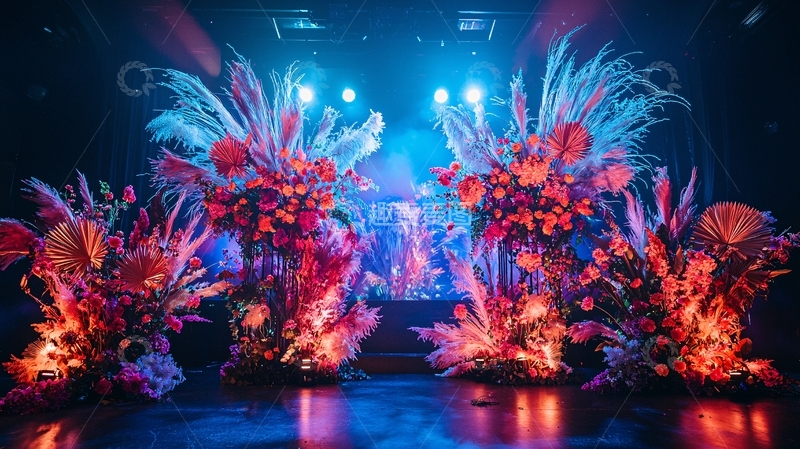 高清大图下载【趣麦麦图】舞台花卉艺术装置