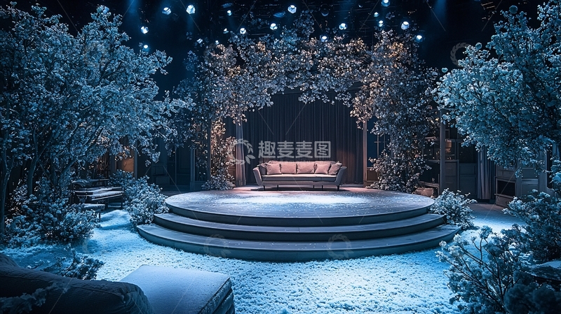 高清大图下载【趣麦麦图】舞台剧雪景梦幻