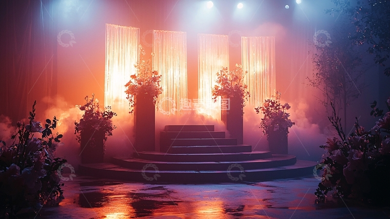 高清大图下载【趣麦麦图】梦幻舞台背景13