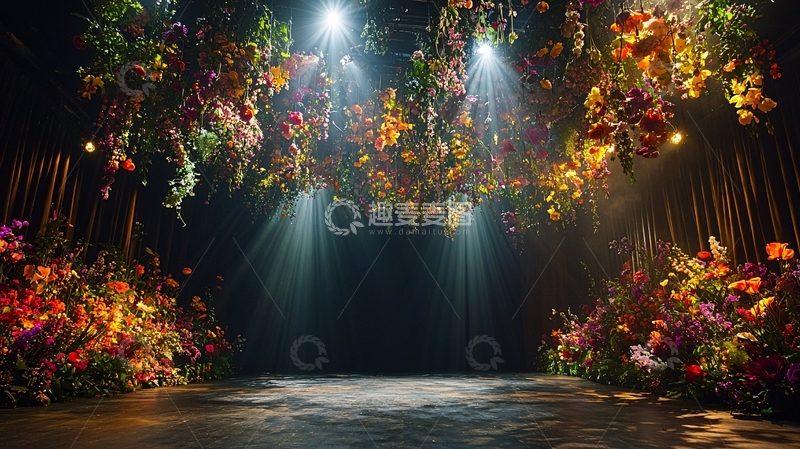 高清大图下载【趣麦麦图】鲜花簇拥的舞台