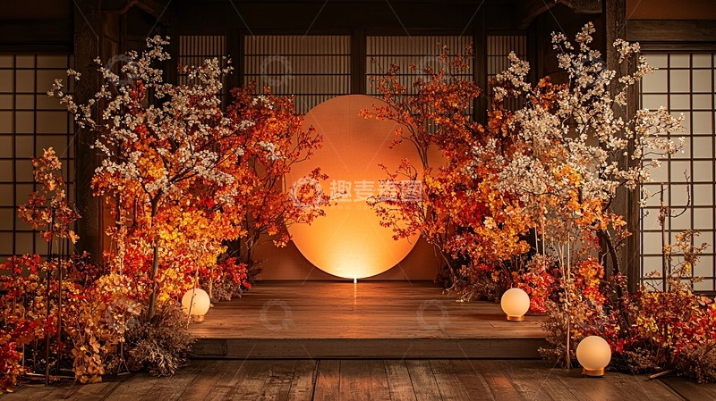 高清大图下载【趣麦麦图】日式风格暖色调花艺装置